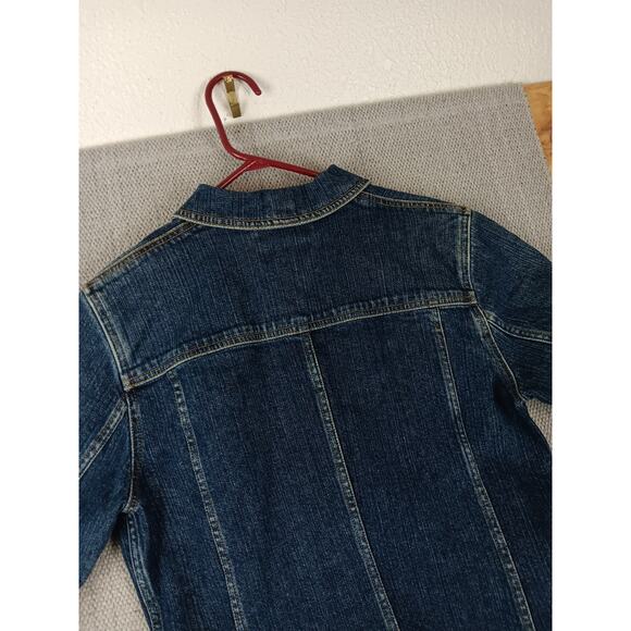 Jones New York Sport Vintage Jean Jacket Women Small Blue Button Denim Pockets - Picture 9 of 14